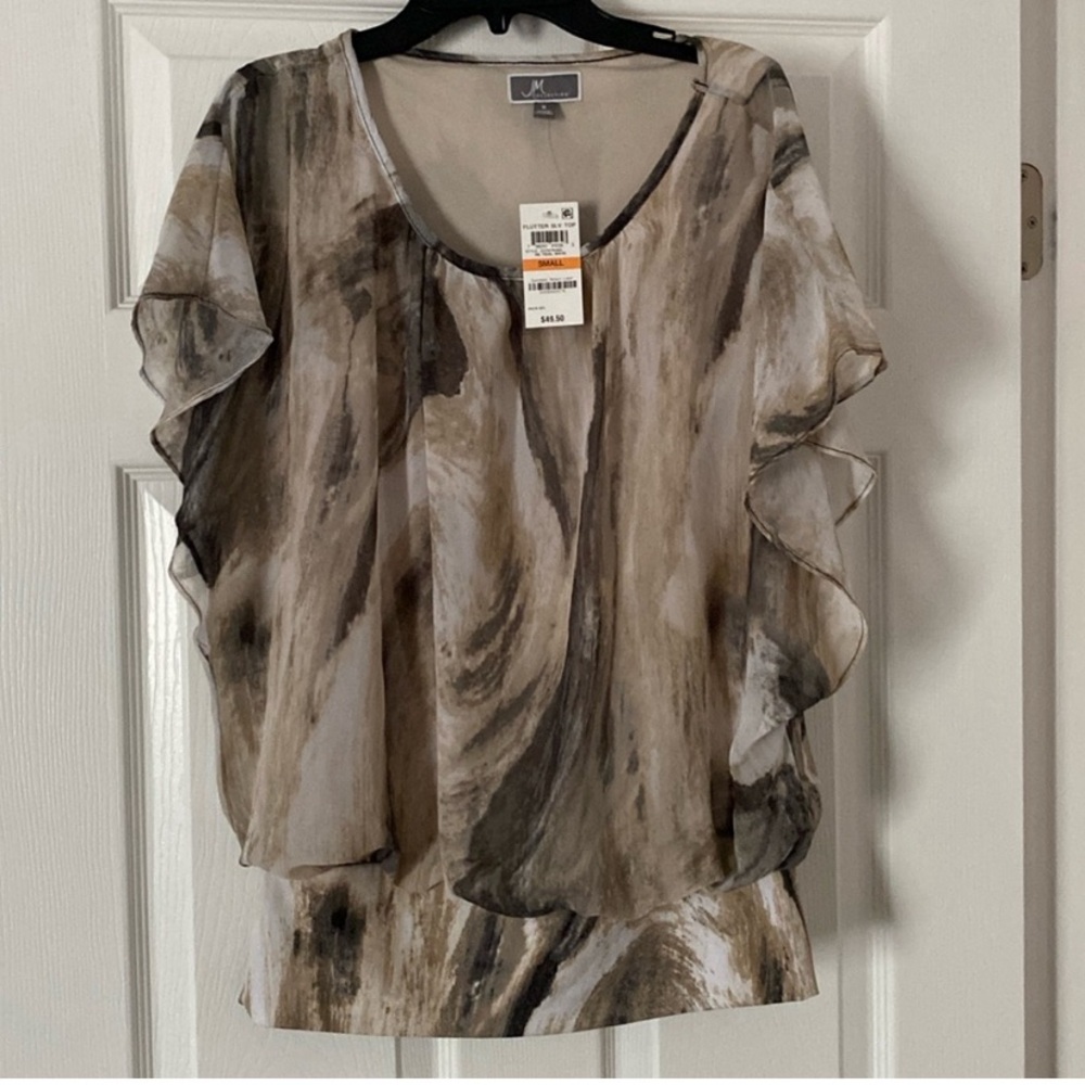 Women’s Tan & Gray Top - Picture 2 of 3